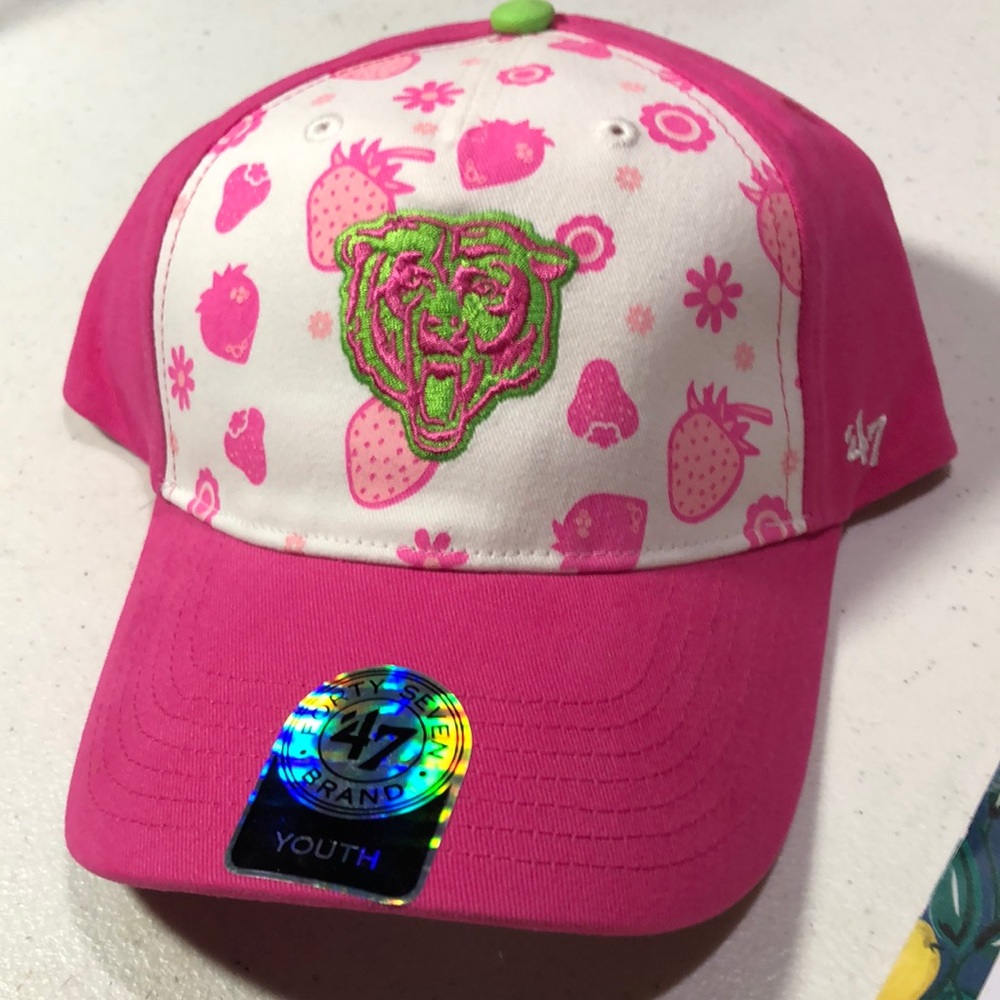 Chicago Bears NFL Strawberry Smoothie Adjustable Girls Hat Pink Kid’s Cap
